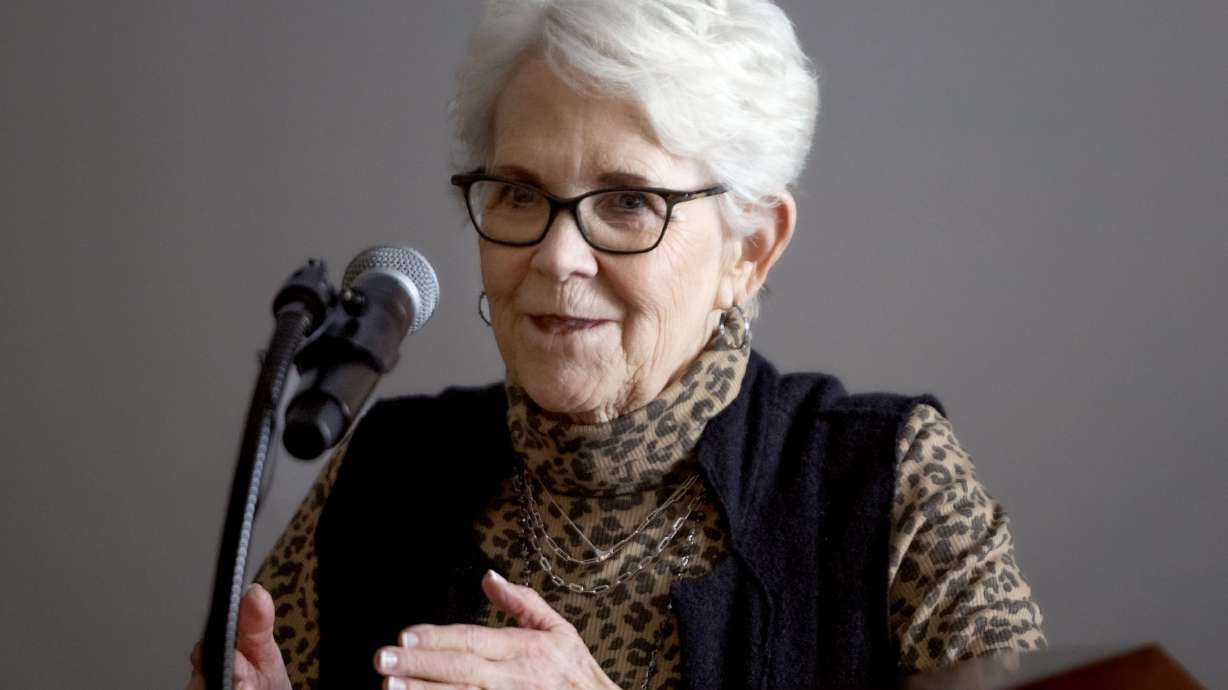 Rep. Carol Spackman Moss, D-Holladay, speaks at the state Capitol Feb. 21. Utah's longest-serving female lawmaker, announced Monday she will not seek reelection next year and will conclude her service after 26 years in the Utah Legislature.