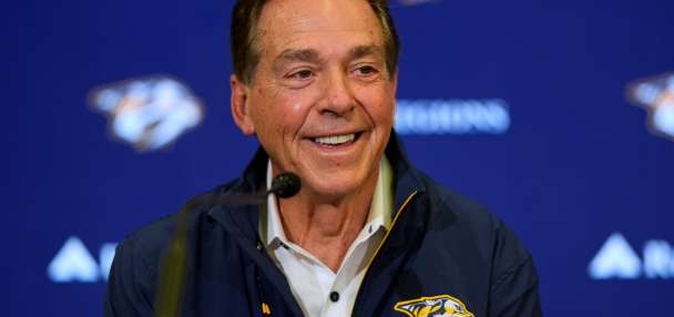 From football to hockey: Nick Saban's new role with the Nashville Predators
