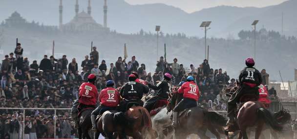 Thousands turn out in Kabul to cheer on Afghanistan's traditional buzkashi equestrian games