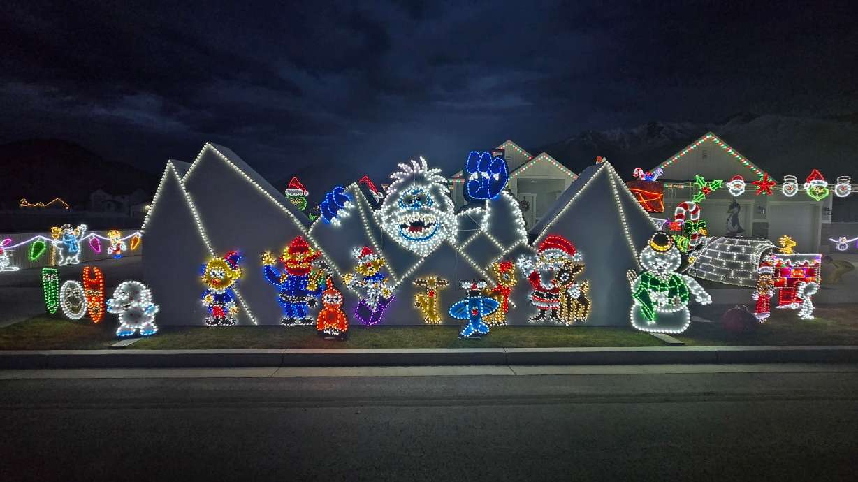 Tony Emerine has a holiday display at his home in Mapleton that he calls "Christmas for Cancer." Any donations go to help light the homes of individuals and families in need.