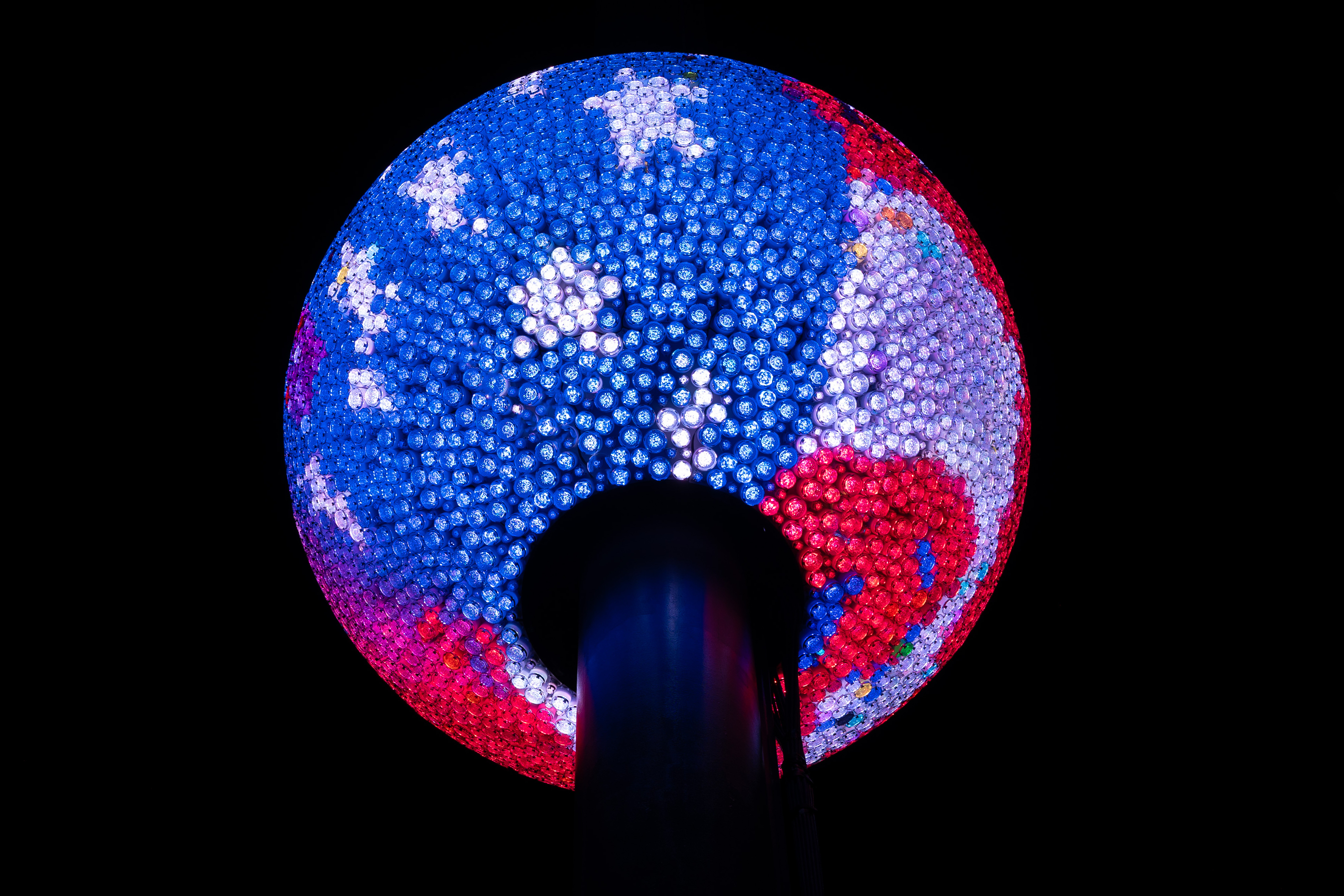 This image provided by America250 in December shows the New Year's Eve ball designed for the U.S.'s 250th year.