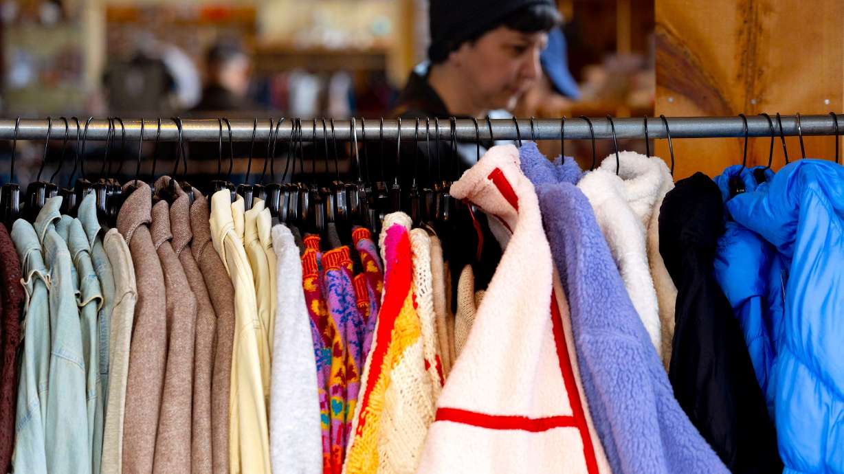 People shop at the Children’s Hour in the 9th and 9th shopping district of Salt Lake City on Wednesday.
