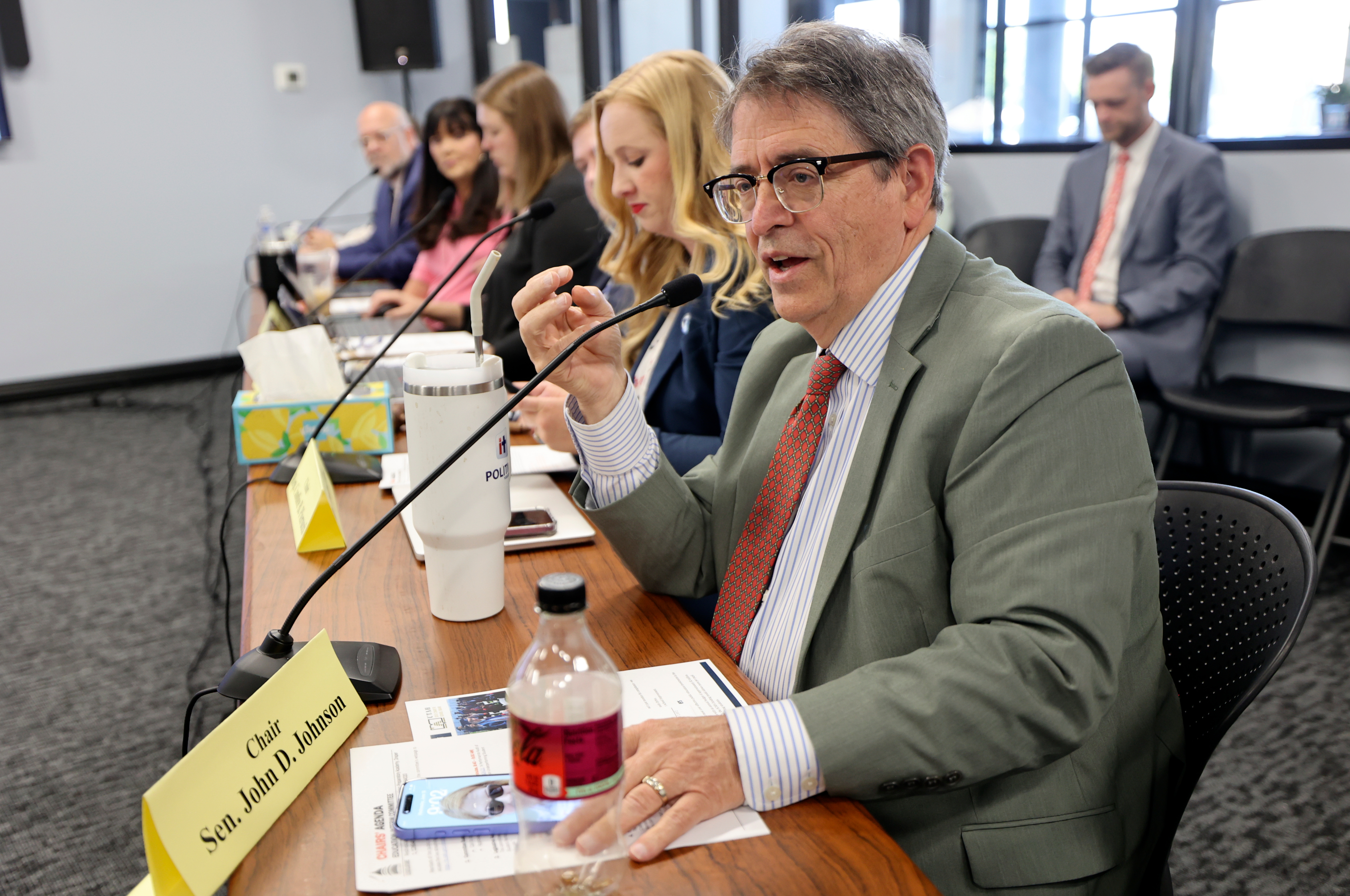 Sen. John D. Johnson, R-North Ogden, speaks in Draper on June 18. Johnson also hosts the "PoliticIt" podcast.