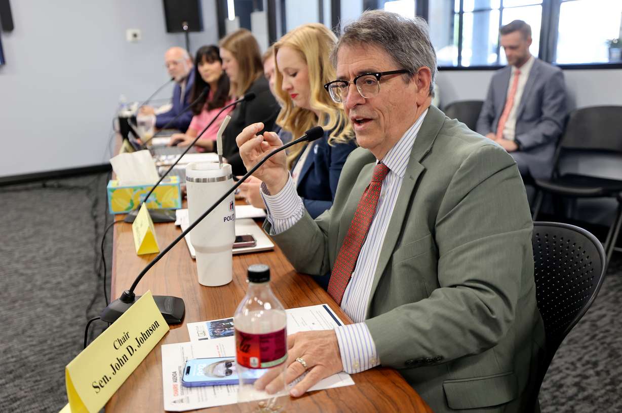 Sen. John D. Johnson, R-North Ogden, speaks in Draper on June 18. Johnson also hosts the "PoliticIt" podcast.