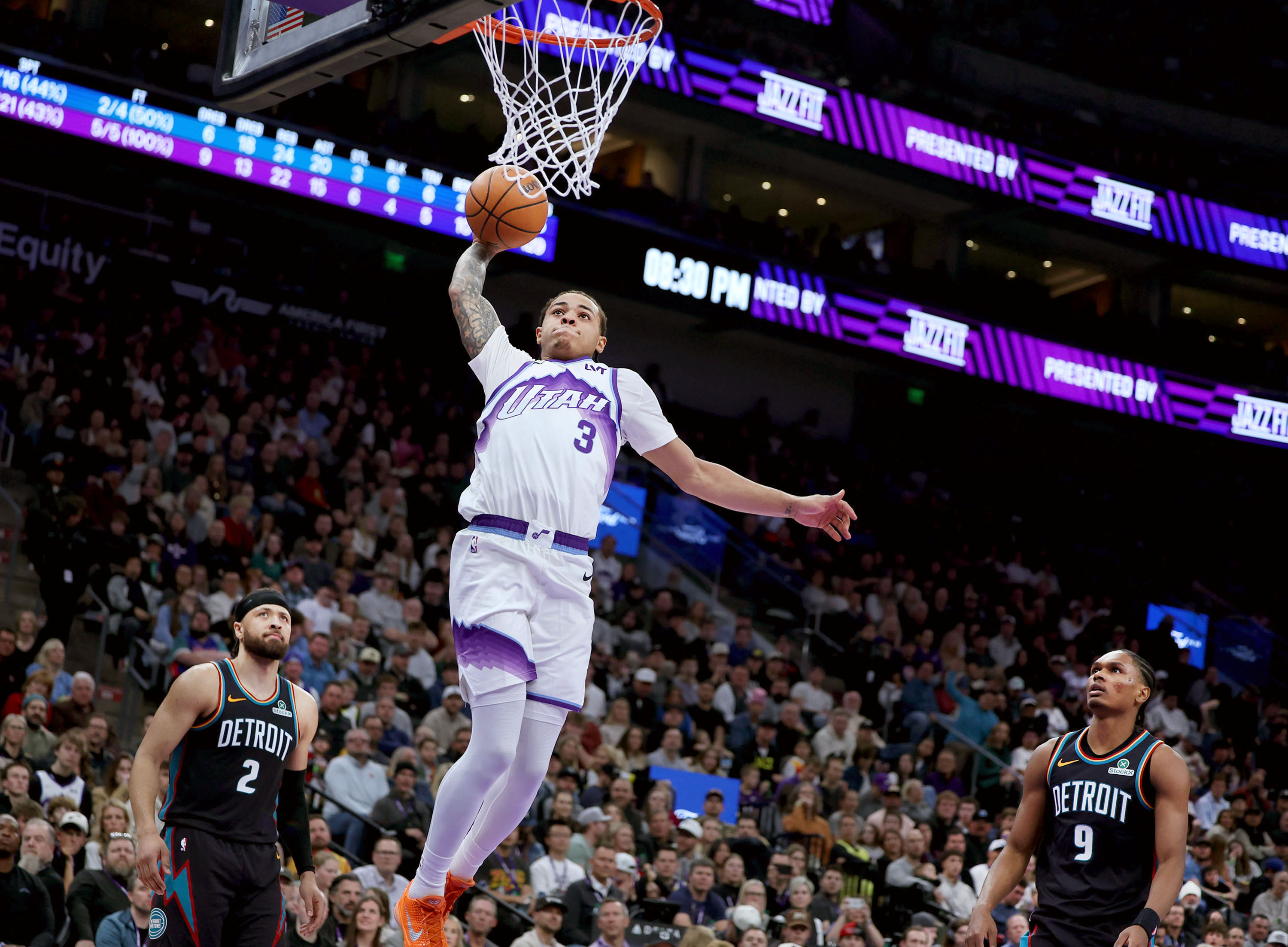 George scores 31 and hits game winner as Jazz edge Pistons 131-129