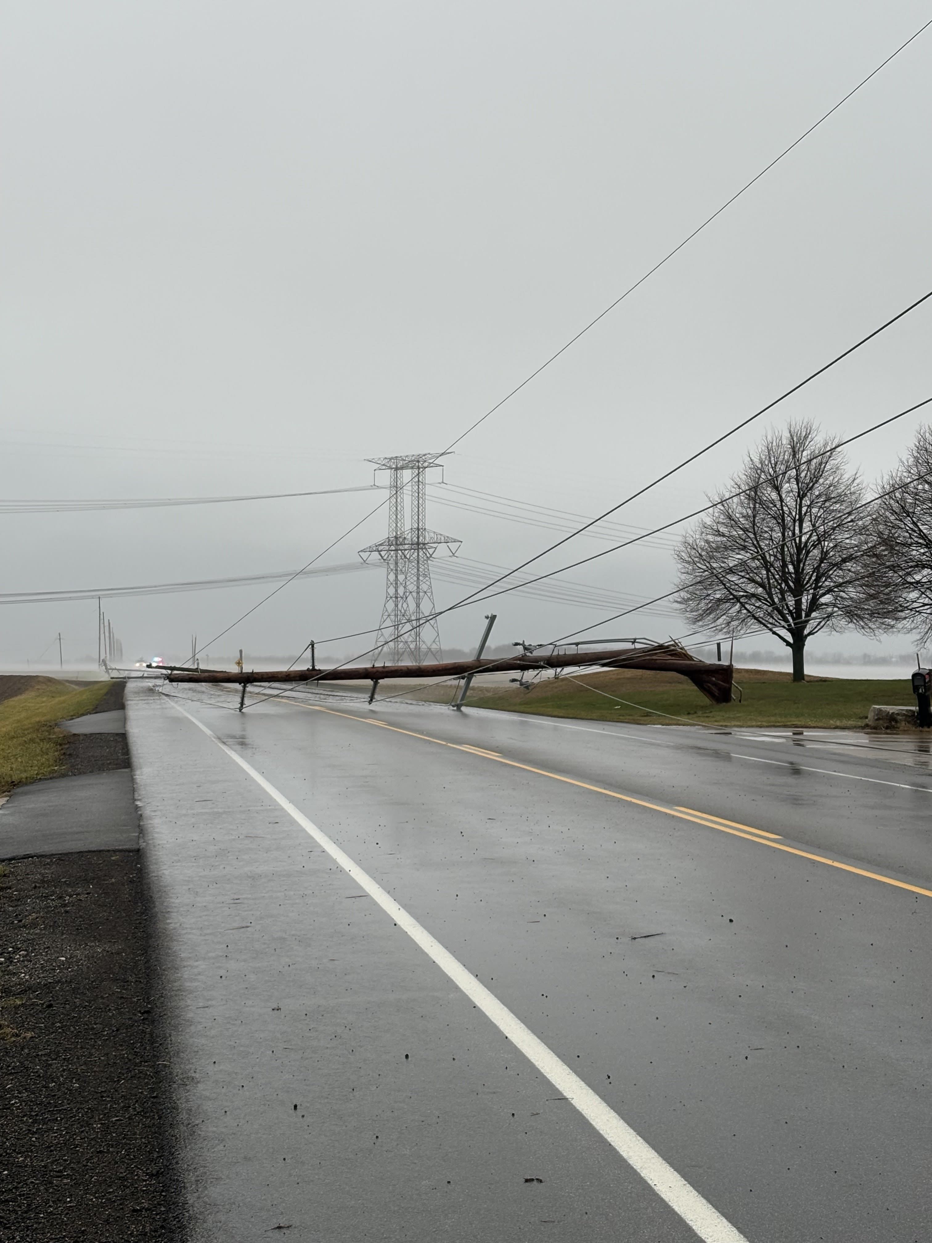 Photos show property damage and fallen trees after tornado rips through Tazewell County, in Illinois.