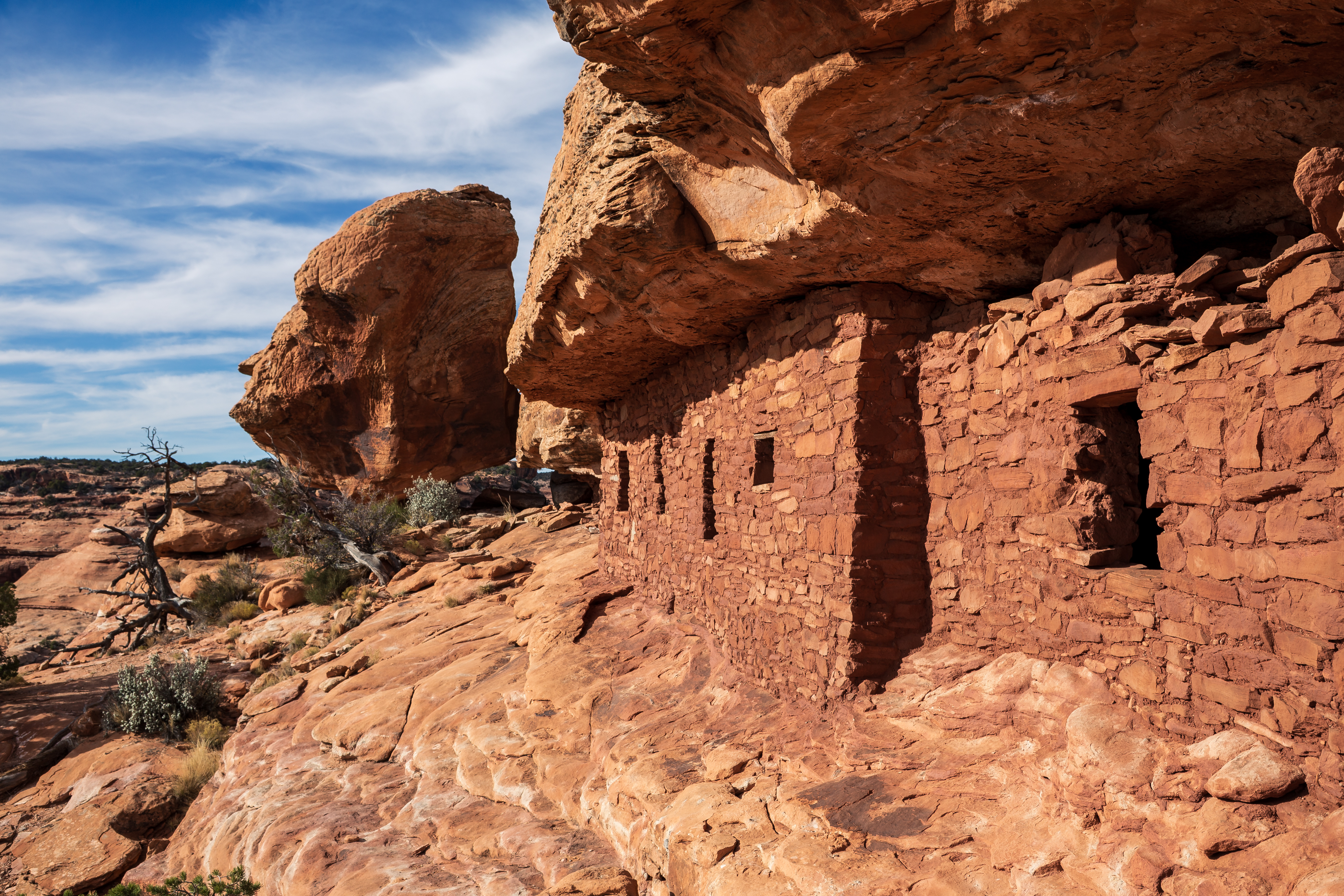 Face Rock Guarding the Ruins, Citadel Ruin at Bears Ears National Monument, Utah.
