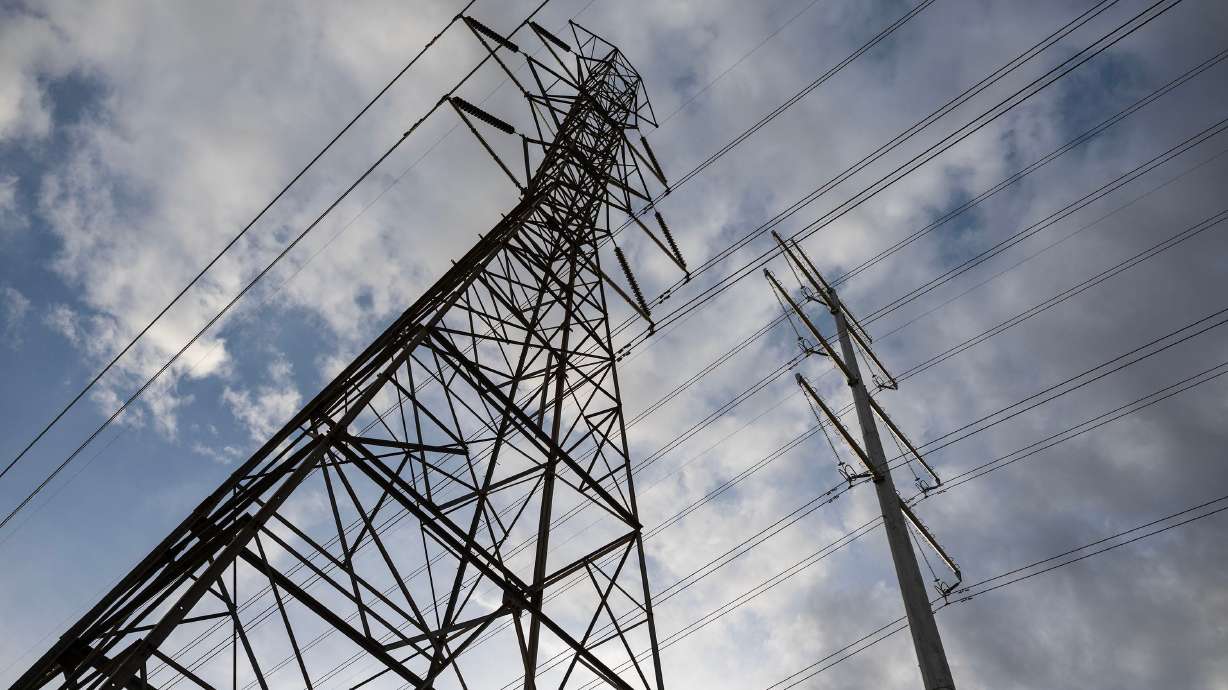 Power lines and transmission lines in the West Jordan area of the Salt Lake Valley on Dec. 22.