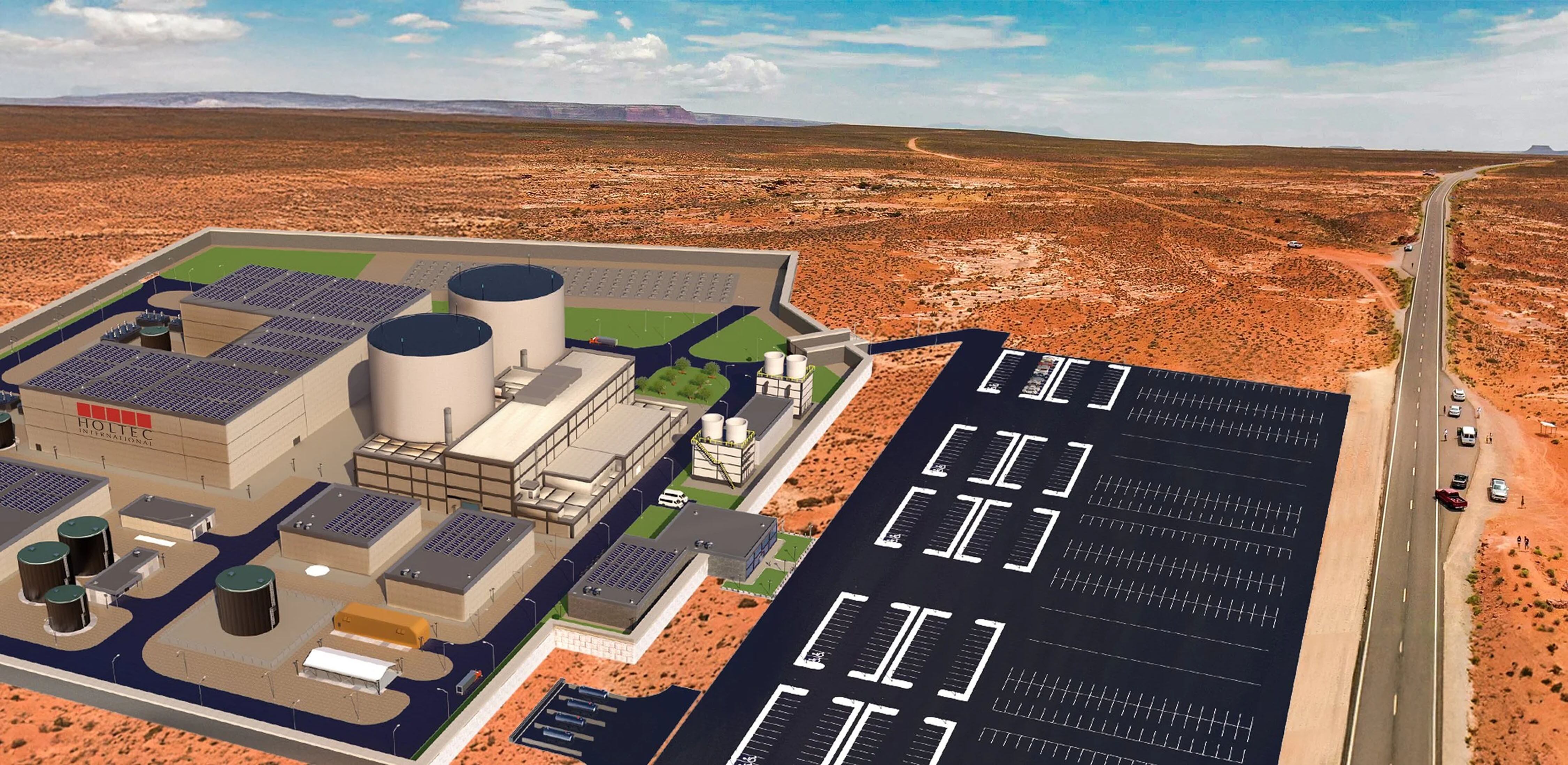 A rendering depicts an advanced small modular reactor technology that Utah Gov. Spencer Cox announced under Operation Gigawatt to build a nuclear manufacturing center in the Brigham City area.