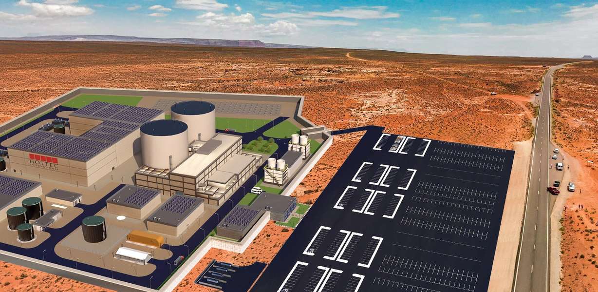 A rendering depicts an advanced small modular reactor technology that Utah Gov. Spencer Cox announced under Operation Gigawatt to build a nuclear manufacturing center in the Brigham City area.
