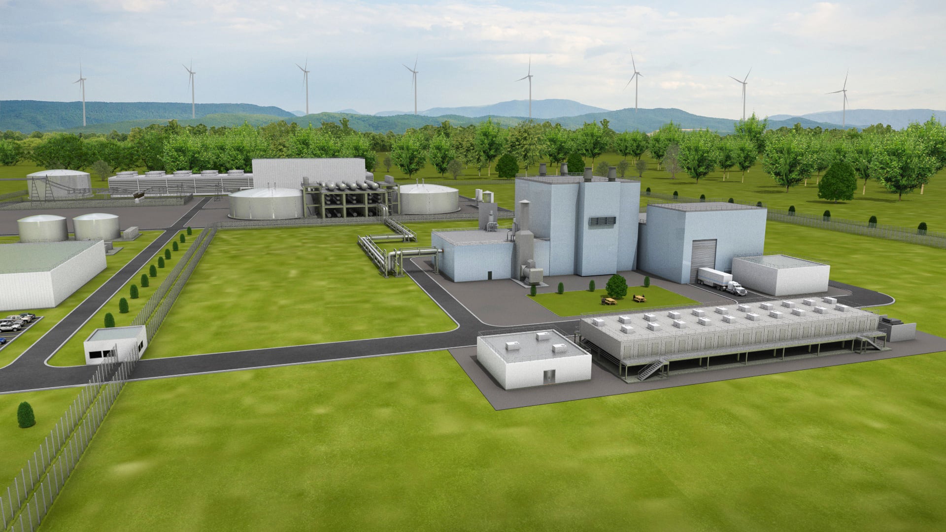 The TerraPower project in Kemmerer Wyoming, pictured in this artist rendering, will take the place of a coal fired power plant. Rocky Mountain Power is considering doing something similar in Utah.