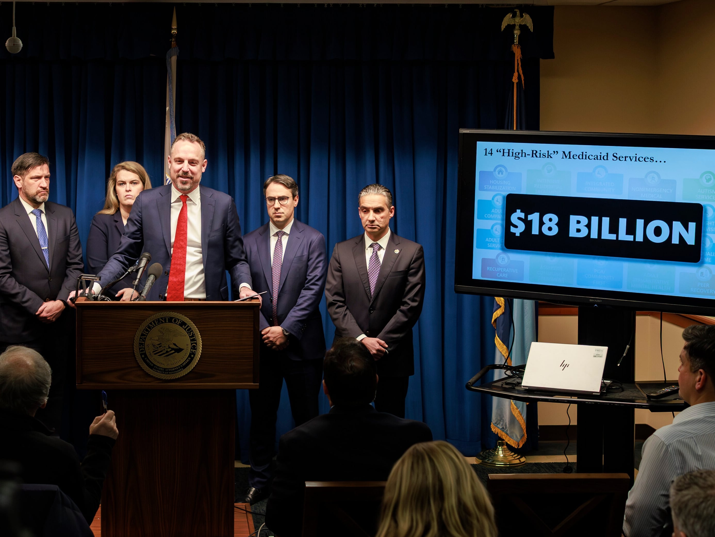 First Assistant U.S. Attorney Joseph H. Thompson at the U.S. Attorney's Office on Dec. 18, in Minneapolis. Utahn Nick Shirley, an independent journalist, helped break the case on Tuesday.
