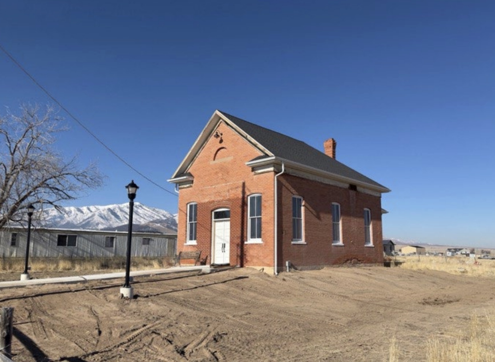 The historic Clover Ward Meetinghouse is in Tooele County. It was constructed in 1907 and served the area's Latter-day Saint population until the ward relocated to another building in 1951.