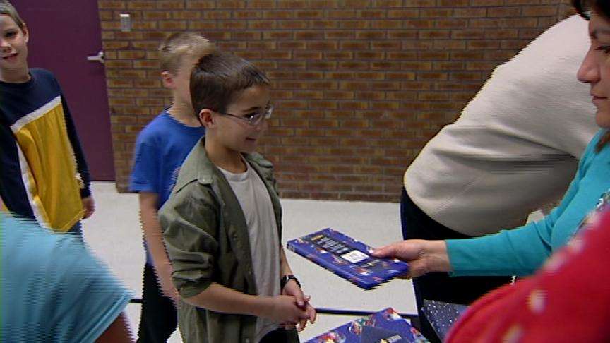 Students rewarded for reaching reading goal