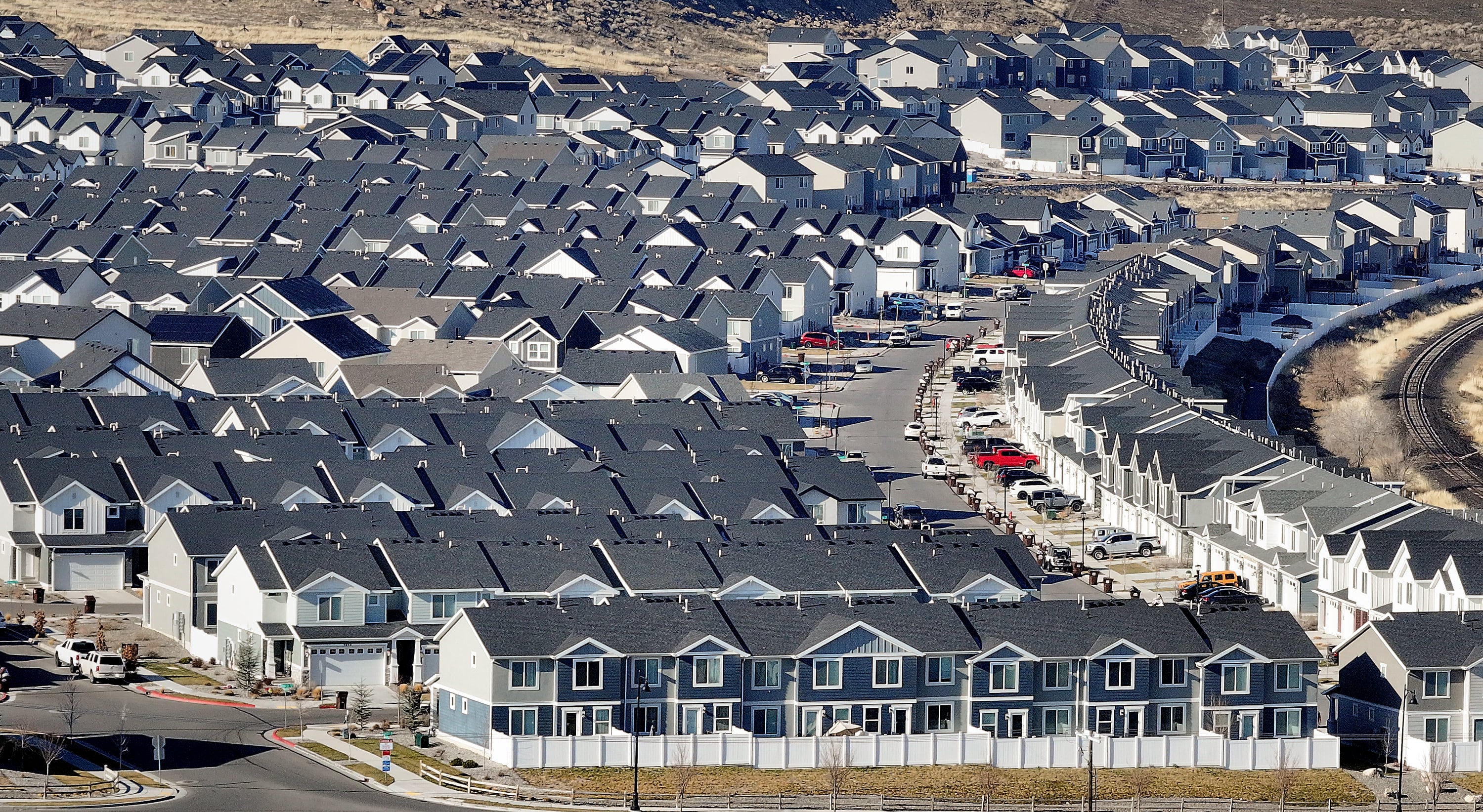 Homes are pictured in Magna on Tuesday. Experts call Salt Lake City's youthful demographics and improving inventory make it attractive to homebuyers.