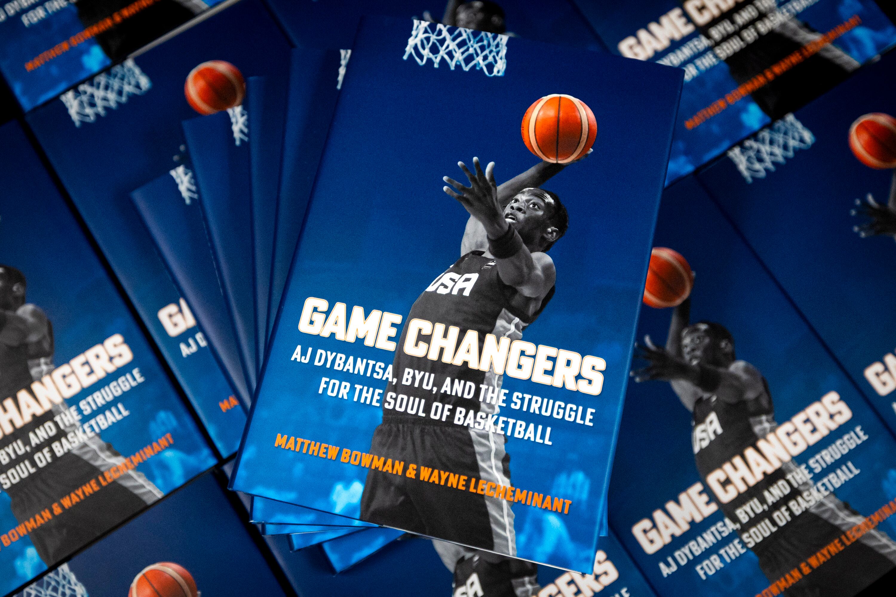 Copies of a book titled “Game Changers,” written by Matthew Bowman and Wayne LeCheminant, are displayed before an event for the book at Signature Books in Salt Lake City on Dec. 18, 2025.