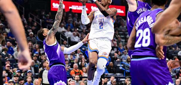 Gilgeous-Alexander scores 46 points as Thunder halt rare skid with OT win over Jazz