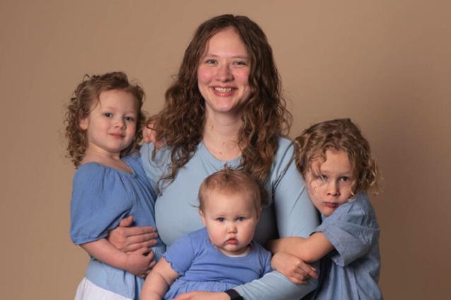 Lena Phelps is pictured with her children. A family is grieving after losing someone who was a mother, sister and caregiver in a tragic car crash.
