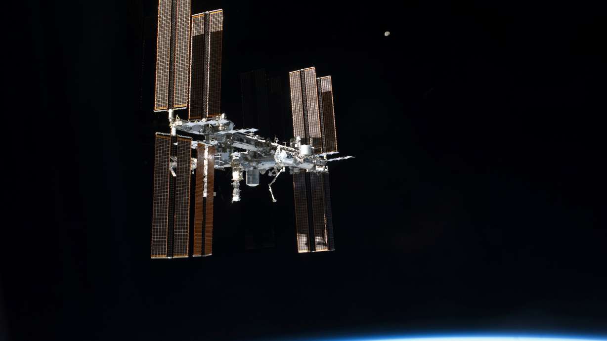 The International Space Station is seen from the space shuttle Atlantis on July 19, 2011, after it left the orbiting complex. NASA called off its first spacewalk of 2026 on Thursday after an astronaut had a medical issue.
