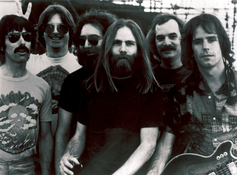 The Grateful Dead, from left to right, Mickey Hart, Phil Lesh, Jerry Garcia, Brent Mydland, Bill Kreutzmann, and Bob Weir. Weir died on Saturday at the age of 78, leaving Kreutzmann as the only remaining surviving band member.