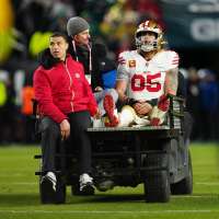 49ers' George Kittle tears Achilles tendon in playoff win over Eagles