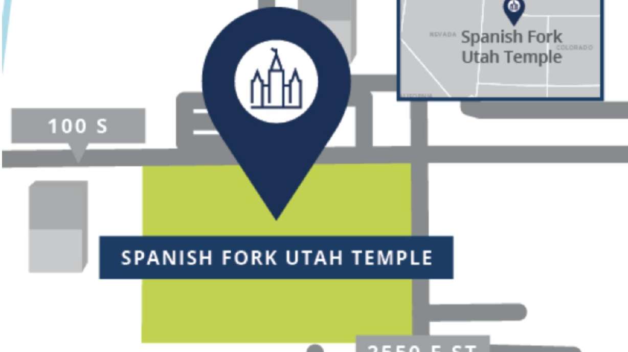 The location of the Spanish Fork Utah Temple was announced on Monday by The Church of Jesus Christ of Latter-day Saints. It will be about 80,000 square feet.