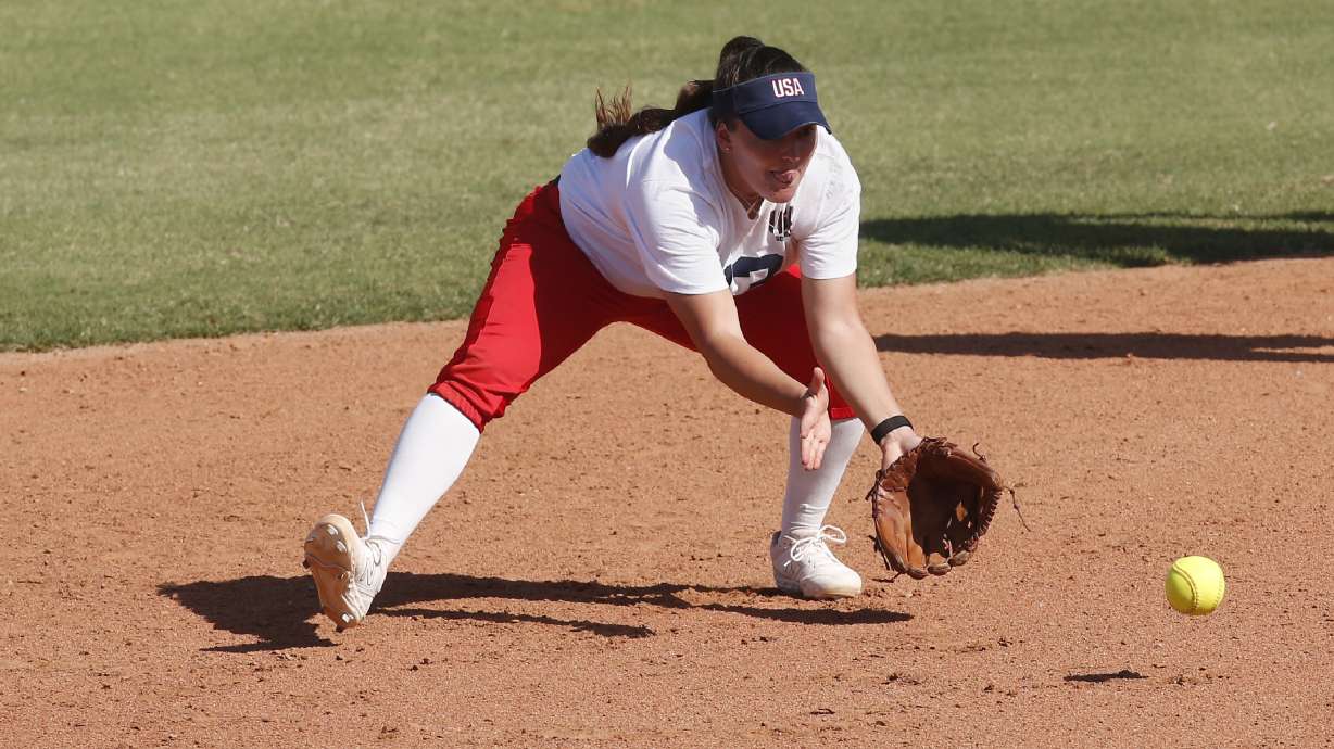 Infielder Hannah Flippen during the USA Softball Women's Olympic Team Selection Trials Wednesday, Oct. 2, 2019, in Oklahoma City.