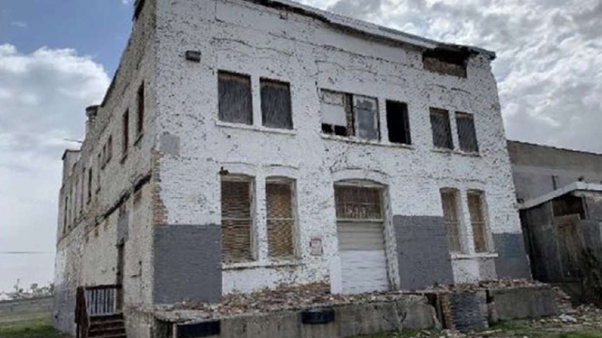 The historic Salt Lake Mattress Building on April 9, 2020. USA Climbing initially sought to adaptively reuse the building, but it's now pursuing a rebuild of the 119-year-old structure due to project complexity and cost.
