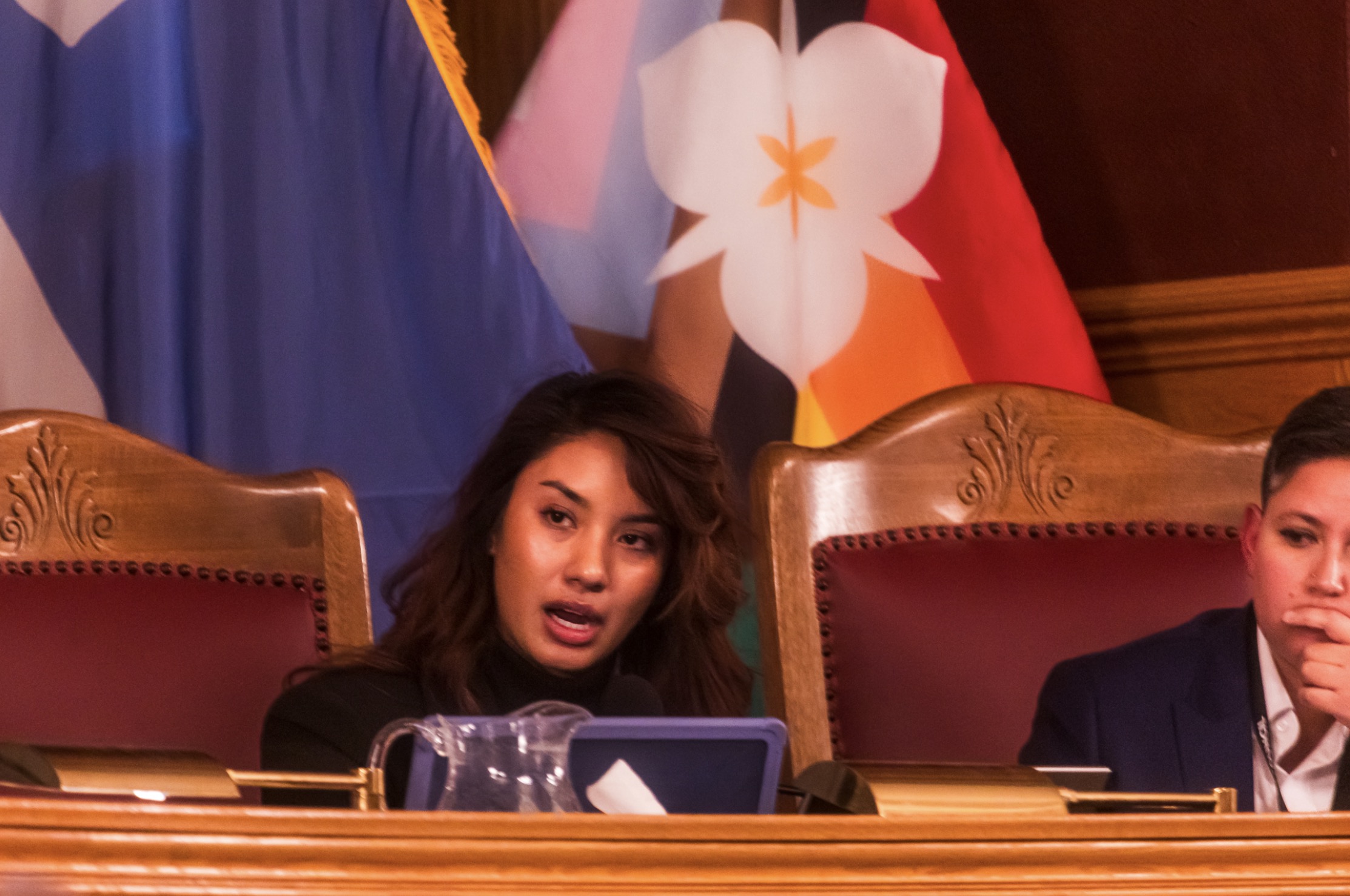 Salt Lake City Councilwoman Eva Lopez Chavez speaks during a Salt Lake City Council meeting at the Salt Lake City-County Building in Salt Lake City on Jan. 13. Her seat was vacated by the city on Tuesday over a finding that she moved out of district.