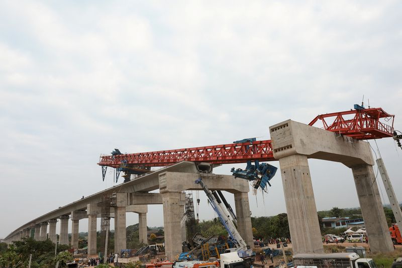 At least 32 killed after crane falls on train in Thailand
