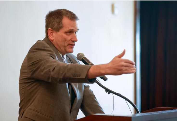 Rep. Ray Ward, R-Bountiful, speaks during a meeting to preview proposed legislation for the upcoming 2026 legislative session related to housing affordability and availability at the Capitol in Salt Lake City on Tuesday.