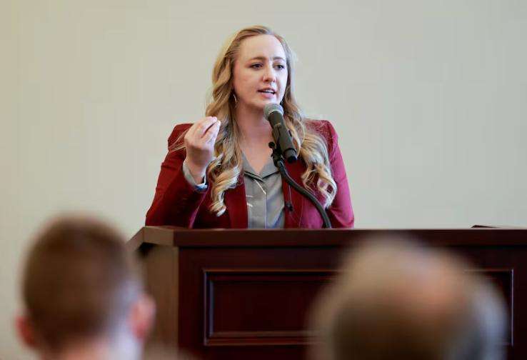 Rep. Candice Pierucci, R-Herriman, speaks during a meeting to preview proposed legislation for the upcoming 2026 legislative session related to housing affordability and availability at the Capitol in Salt Lake City on Tuesday.