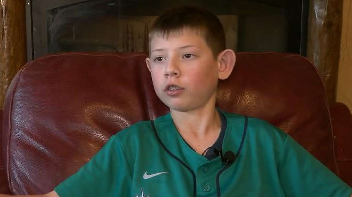 Seton James, 13, at his home in Colbert, Wash., Tuesday. Seton got a chance to fulfill his Make-A-Wish trip to be a part of the Seattle Mariners for a day.