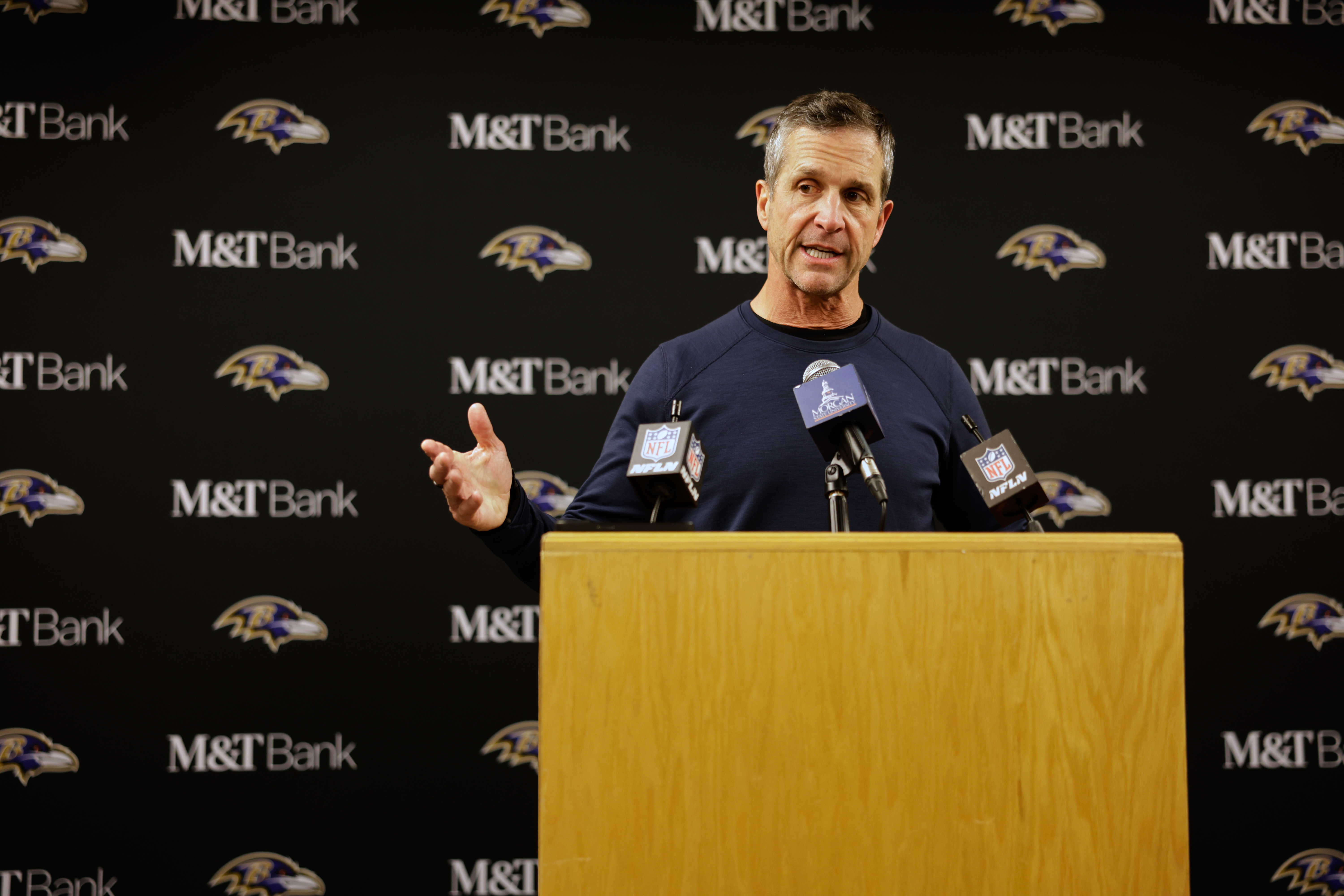 John Harbaugh interviews in person for the Giants' coaching vacancy, AP source says