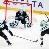 John Marino's deflected goal in late 3rd lifts Mammoth to win over visiting Stars