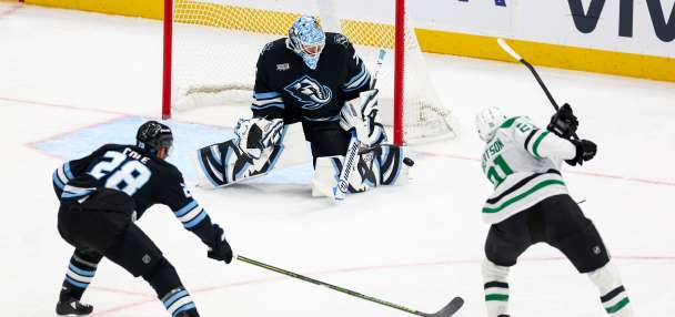 John Marino's deflected goal in late 3rd lifts Mammoth to win over visiting Stars