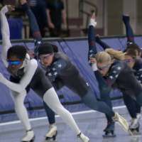 Final home practice for speedskaters before Milan Olympics