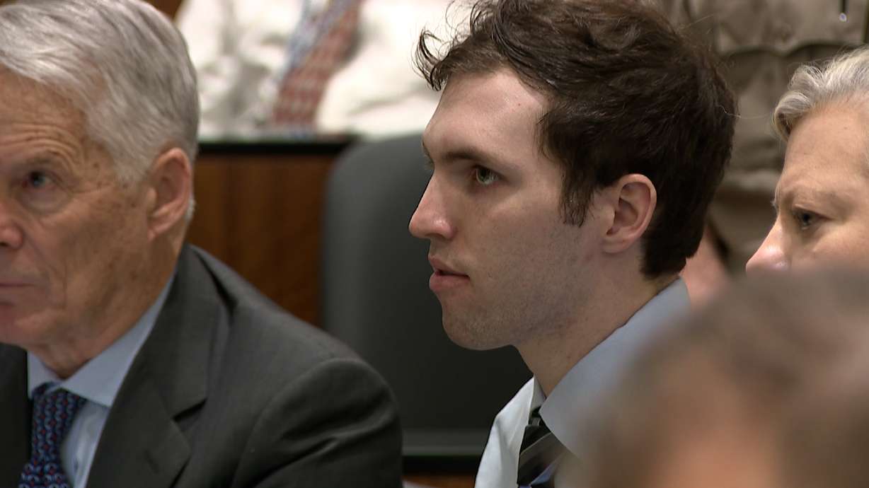 Tyler Robinson sits with his attorneys during a hearing on Friday, Jan. 16. On Thursday, attorneys for the news media filed additional court filings in the ongoing battle with Robinson's defense team over public access to the capital murder case.