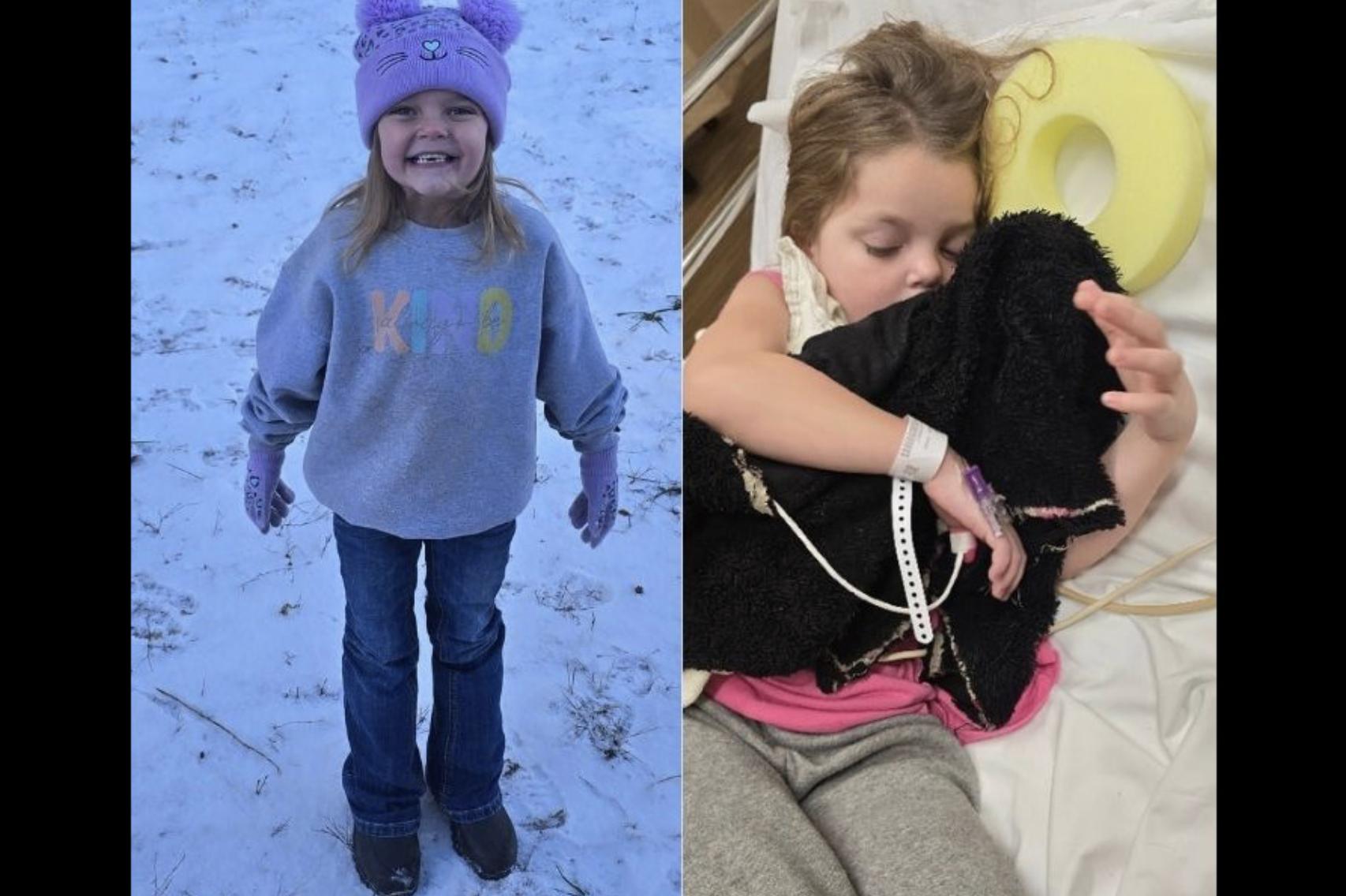 The right side of this 6-year-old's body is shrinking. Her family is raising money to find out why.