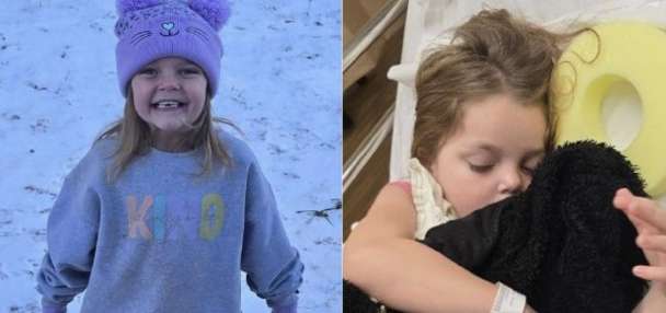 The right side of this 6-year-old's body is shrinking. Her family is raising money to find out why.