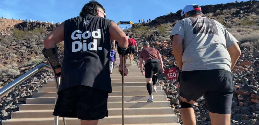 St. George man with one leg climbs 23 flights of stairs in 'Stair Climb' challenge
