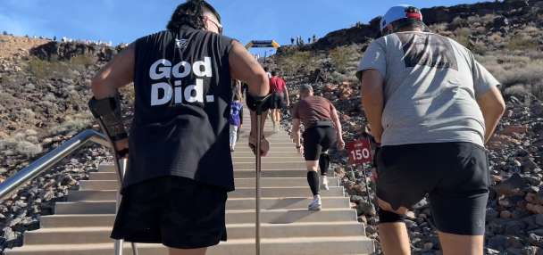 St. George man with one leg climbs 23 flights of stairs in 'Stair Climb' challenge