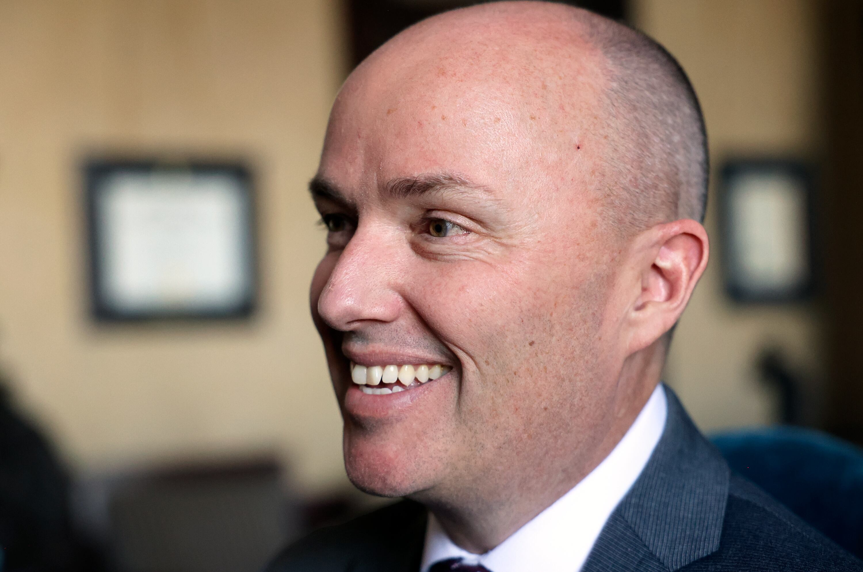 Gov. Spencer Cox answers interview questions in his office on the opening day of the 2026 legislative session at the Capitol in Salt Lake City on Tuesday.