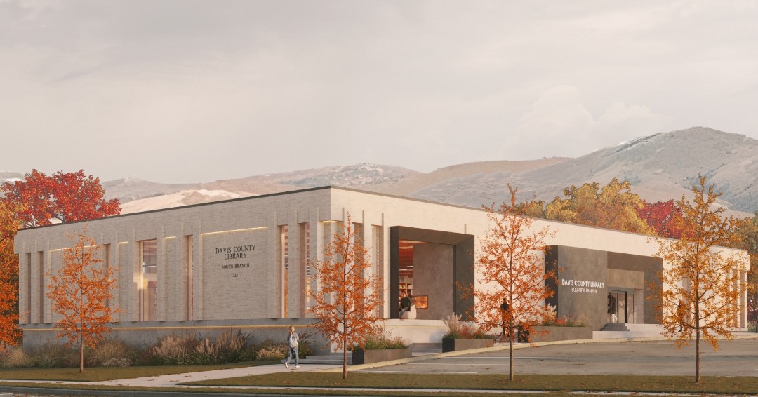 A proposed image of a newly remodeled Bountiful branch of the Davis County Library. The facility is set to close Monday, Jan. 26, for a nearly two-year renovation project.