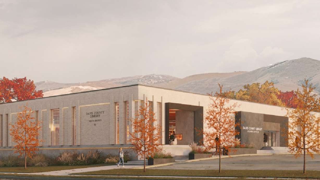 A proposed image of a newly remodeled Bountiful branch of the Davis County Library. The facility is set to close Monday, Jan. 26, for a nearly two-year renovation project.