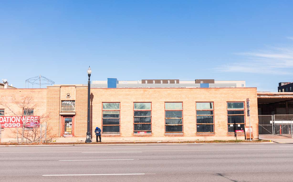 Buildings on the block located from 500 South to 600 South, and 400 West to 500 West in Salt Lake City are pictured on Tuesday. The block is the focus of the massive "Silo Park" project.