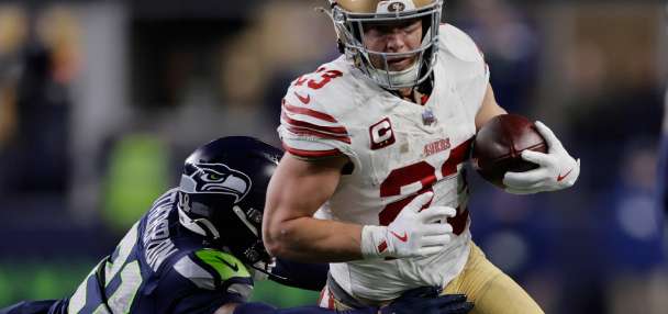 The AP NFL MVP finalists are Allen, Lawrence, Maye, McCaffrey and Stafford