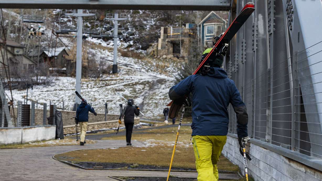 Park City Mountain Resort’s Town Lift on Jan. 2. Utah is facing below-normal snowpack largely due to warm temperatures that have produced little snowfall in low-to-mid-level snowpack basins, which could impact water supply.