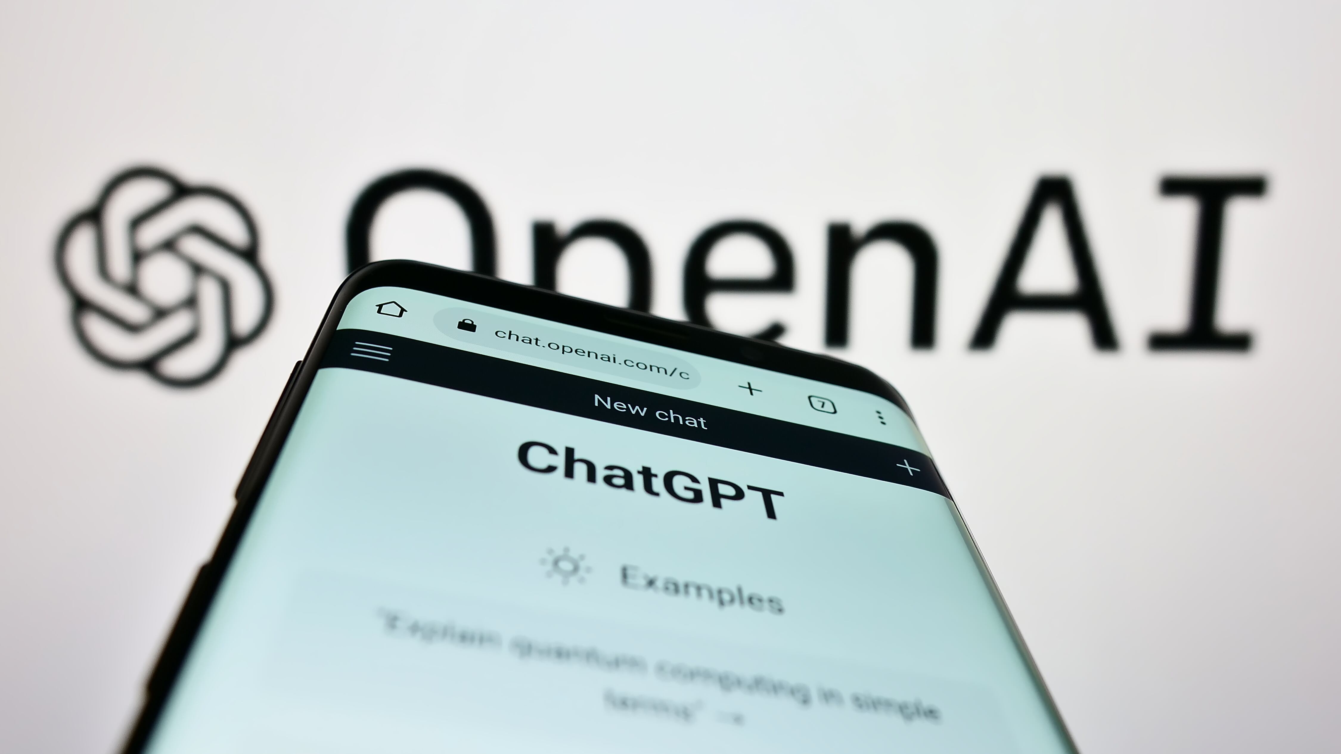 OpenAI's ChatGPT is displayed on a phone.