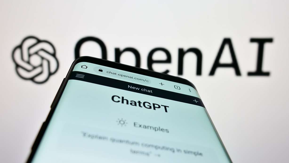 OpenAI's ChatGPT is displayed on a phone.